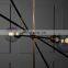 Custom Minimalist Modern Metal Chandelier Kitchen Hanging Light Cosmic Satellite Hall Copper Chandelier HIGHWIRE TANDEM LARGE