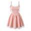 Purely sensual hot chick style wrap-around tie-belted strapless one-piece dress for women in spring and summer, with a spliced princess-style puffy short skirt.