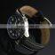 New Classic Swiss Design Mens Man Black Face Army Military Leather Sport Watch