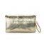 Fashion lady gold leather clutch bag custom ladies purse party clutch bags