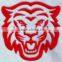 good price high quality Laser Cut Border Tiger head sew on felt Embroidery Patch For Clothing