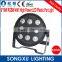 professional 9pcs 10w led par rgbw 4in1 quad led flat par lighting