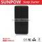 sunpow 12000mah lcd display multifunction 12v car jump starter/battery power bank station/booster pack