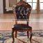 Upholstered Leather Dining Chairs Restaurant Black Leather Chair for Dining