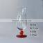 Tulip shaped ball stem colored base bottom clear transparent drinking beer glass