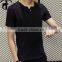 Whosale customed varsity top quality casual plain color t shirt men White Color