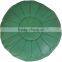 Moroccan leather pouffe handmade sea green pouf ottoman wholesaler