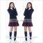Sales girl student uniforms suit cultivate one's morality jacket v-neck sweater a red plaid skirt