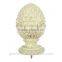 Decorative Antique White Pineapple Curtain Rod Finials For Large Wooden Poles