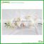 Artificial Butterfly Orchid Bush white Phalaenopsis With Leaves - Factory directly