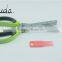 5 blade stainless steel multifunction herb scissor/paper scissors with brush BD-S1623