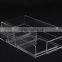 Customizable clear acrylic jewelry box with compartments