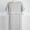 Short sleeve over size grey tunic woman clothes 2016