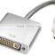 dp to Dvi Adapter Mini DisplayPort to DVI Mini Dispalyport Male Digital Audio/Video DVI/D Famale Digital Video 20cm White