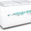 Top open door chest freezer,deep freezer with lock&key,interior lamp,inner glass door