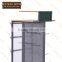 Clothing Store Wood And Iron Net Design Two Sided Slatwall Stand Display Rack. Color:Grey