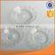 hot selling D20cm round clear glass plate with apple embossing in edge