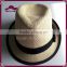 Unisex Kids Straw Trilby Fedora Cap Jazz Hat Short Brim Sunat