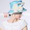 Lady Blue Sinamay Straw Fashion Hat