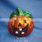 Terracotta hanging ceramic pumpkin light halloween