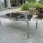 modern furniture, stainless steel outdoor glass table, hotel dining table