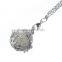 Heavy Duty Antique Silver Round Locket Open Hallow Diffuser Necklace Pendant Charm Necklace