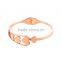 Women Rose Gold Plated Stainless Steel Cuff Bangle Love Heart Jewelry Christmas Gifts