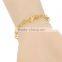 18K Gold Plated Steel Bracelet Shape 5 Viarous Size Butterflies linked Chain