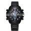 WEIDE Fashion Men Analog Digital Quartz Movement LCD Display Water Resistant Full Stainless Steel watch