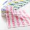 100% cotton square stripe printing hand towel