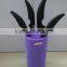 4pcs Ceramic Black Blade Knife set in holder