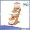 White Ceramic Condiment Jars with Bamboo Lid & 3 tier Bamboo Stand