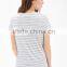 2014 Women tshirts New Design Striped T shirt of Jersey fabric 100% cotton t-shirts christmas discount sale offer