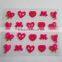 OEM high quality heart shaped velvet nail art decals flocking powder love nail sticker supplier