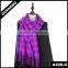 A228-G Purple Scarves Tartan Pashmina Scarf Yarn