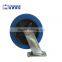 4, 5, 6, 8 inches Blue elastic rubber caster wheel, rubber swivel casters