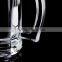Large beer mug/ glass shooting tumbler/ clear glass cup with handle
