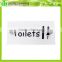 DDB-0029 ISO9001 Chinese Factory Wholesale SGS Test Wall Mount Transparent Toilet Sign Plate