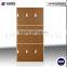 ultra-thin edge brown 9 door steel locker with cyber key lock metal pool storage locker