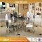 Foshan wholesale modern home furniture round 8 seats glass dining table