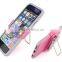 PC+Silicon Smartphone Support clip Anti-throw hybrid cell phone combo case 8 colors for iphone 6 / 5 / 4