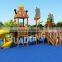 Outdoor equipment children playground,wooden slide toys