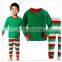 2016 green and red strip pajamas,wholesale adult christmas pajamas