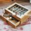 cheap wholesale unfinished wooden craft boxes gift box with multiple compartments