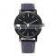2016 customized your logo stainless steel leather quartz watch luxury men Watches men