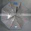 23''x8k unique design straight auto open pvc transparent umbrella