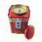 exclusive design tea tin jar,red tea tin cans,high grade tea tin can