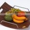 Curved Shape Design Fruit Tray With Metal in Assorted Color, Curved Shape Design, Wooden Tray, Water Resistant Tray