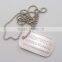 Metal Crafts of High-quality Metal Printing Silver Collar Tags