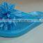 Ladies Basic Fashion Beach Summer Pvc Slipper With Flower Decoration